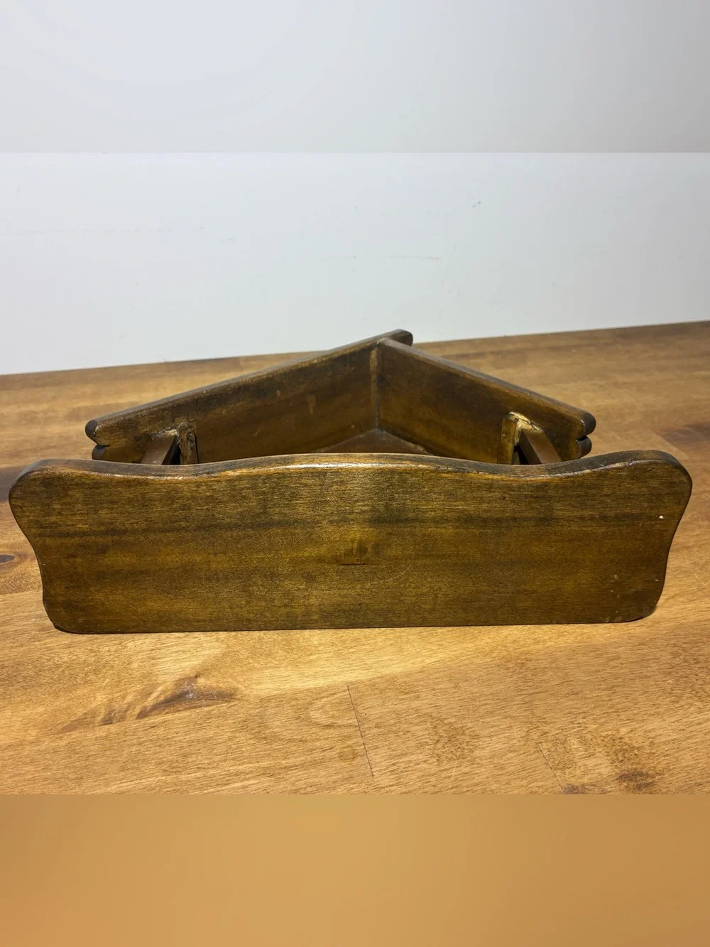 Vintage Wooden Nativity Stable Creche Manger Rustic Christmas Decor 10.5”